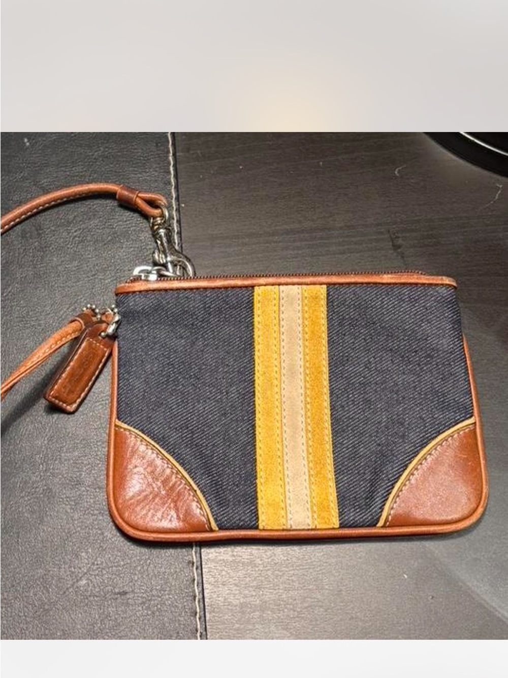 Coach Denim Wristlet